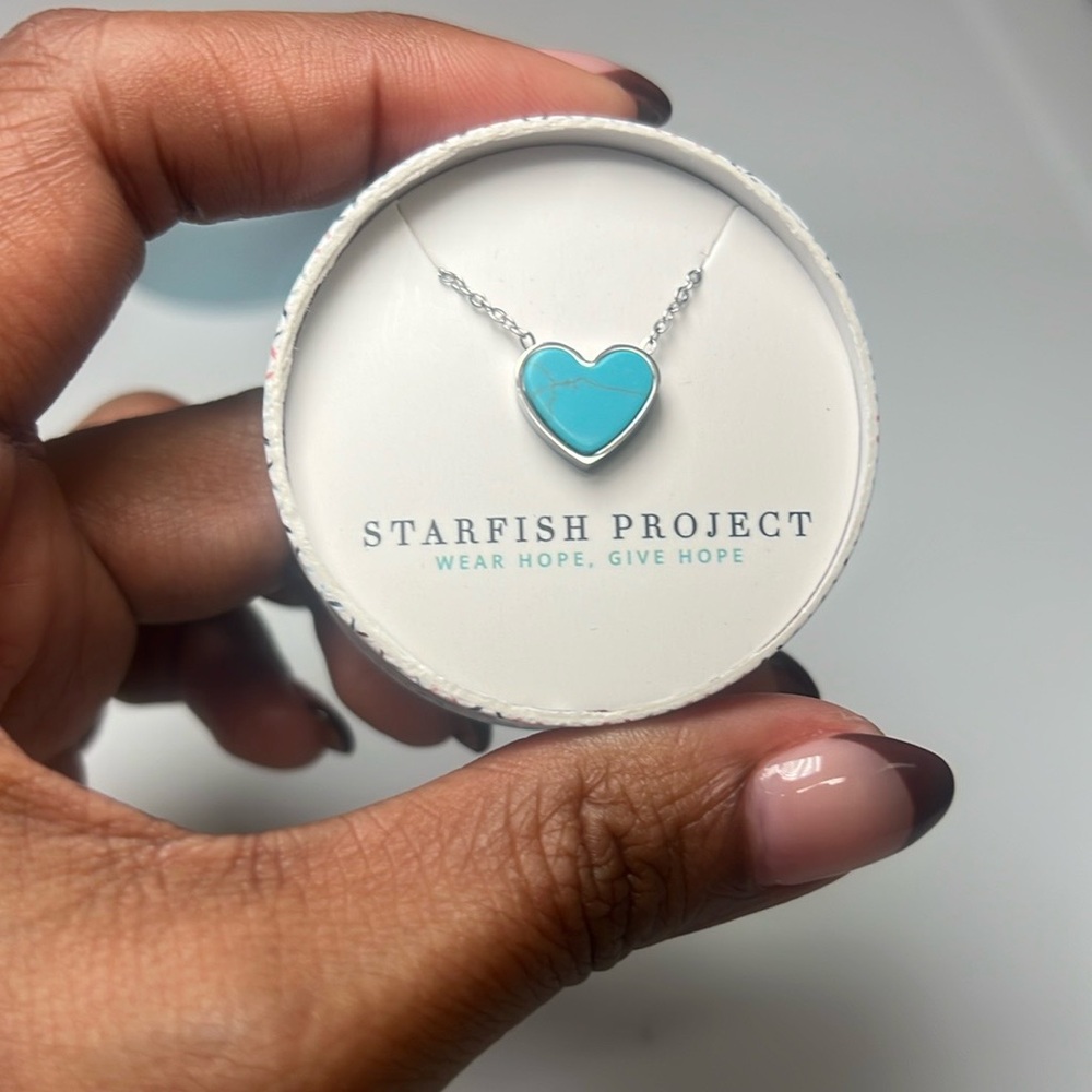 Starfish Project Turquoise Heart Necklace 🩵
